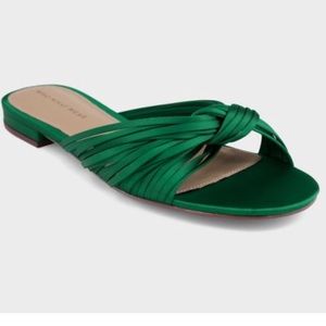 Satin Knotted Slide Sandals - Who What Wear -9